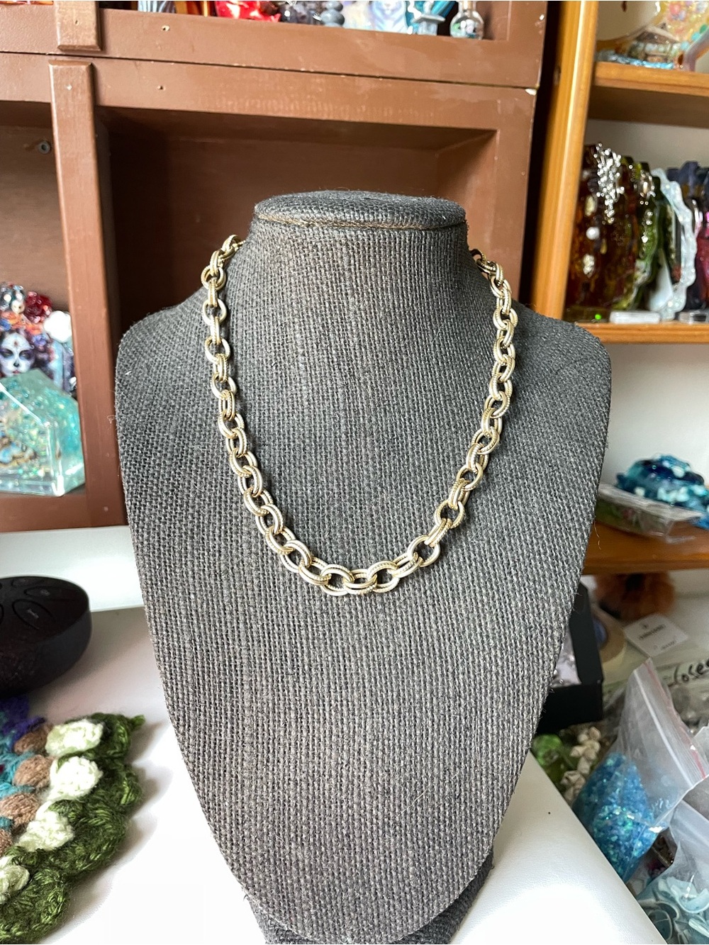 Sarah Coventry Gold-Tone Linked Chain Necklace